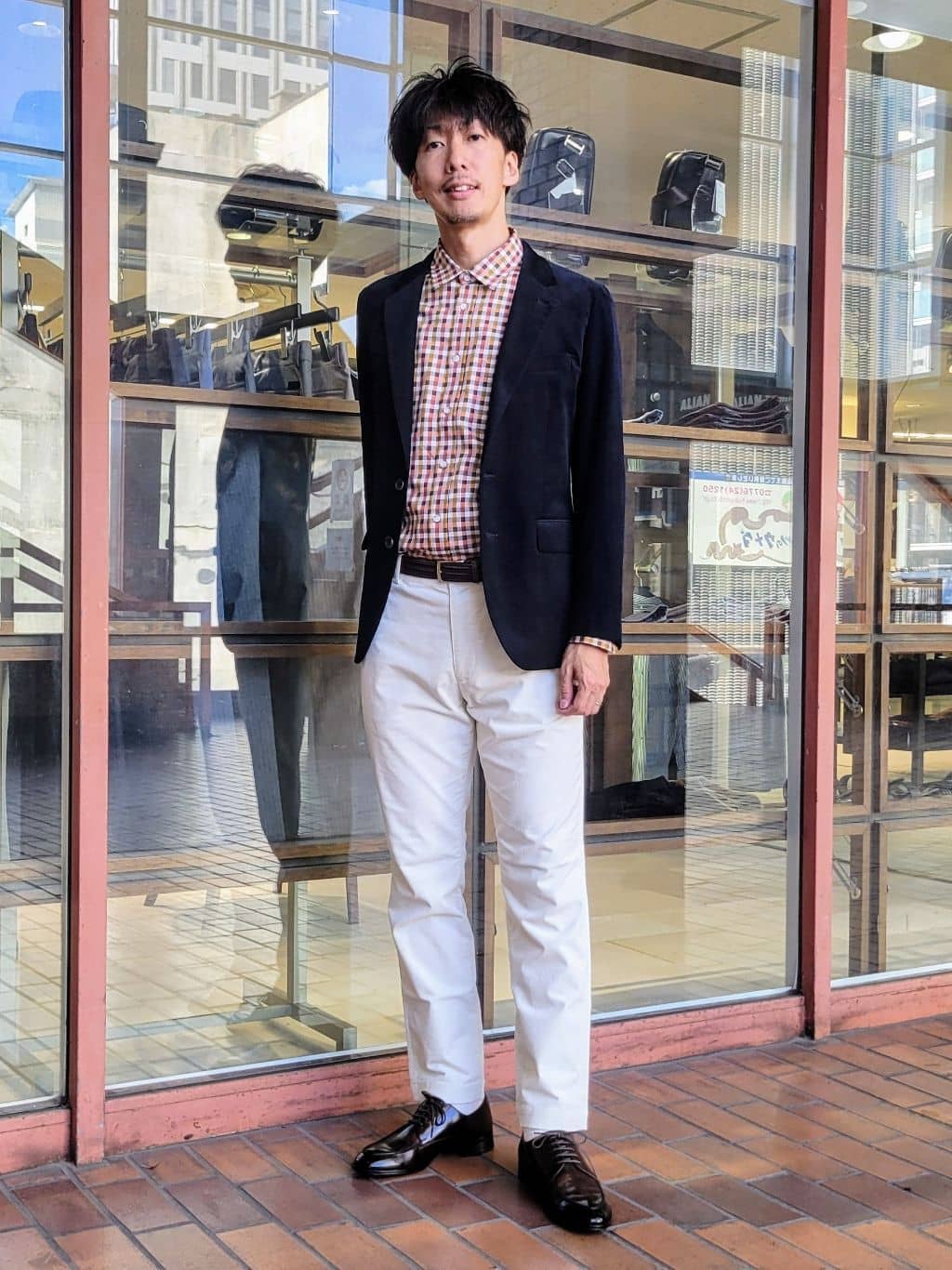 TAKEO KIKUCHIのマルチギンガムチェック シャツを使ったコーディネートを紹介します。｜Rakuten Fashion(楽天ファッション／旧楽天ブランドアベニュー)6473668