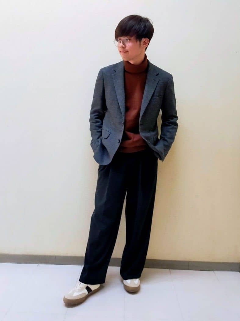 TAKEO KIKUCHIの【Sサイズ~】尾州織 ピンヘッドムリネ ジャケットを使ったコーディネートを紹介します。｜Rakuten Fashion(楽天ファッション／旧楽天ブランドアベニュー)6474495