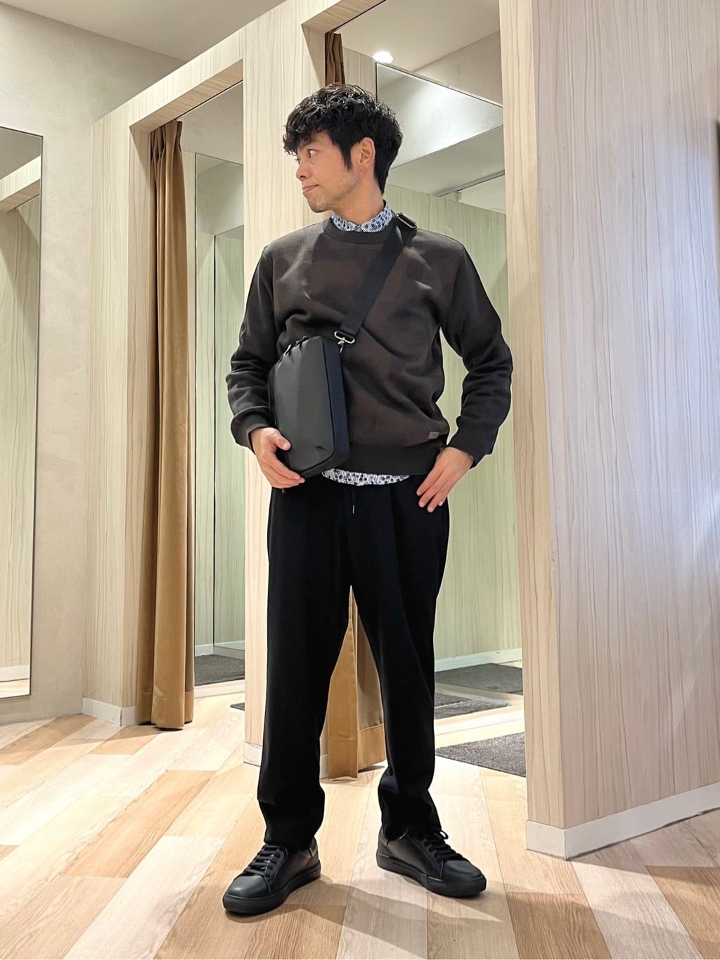 TAKEO KIKUCHIの【Made in JAPAN】ビッグチェック&スライドパズル柄 ニットを使ったコーディネートを紹介します。｜Rakuten Fashion(楽天ファッション／旧楽天ブランドアベニュー)6480351