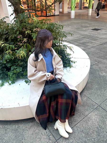 AS KNOW AS plusの♪2WAYアレンジ衿シングル ステンカラーオーバーロングコートを使ったコーディネートを紹介します。｜Rakuten Fashion(楽天ファッション／旧楽天ブランドアベニュー)6483050