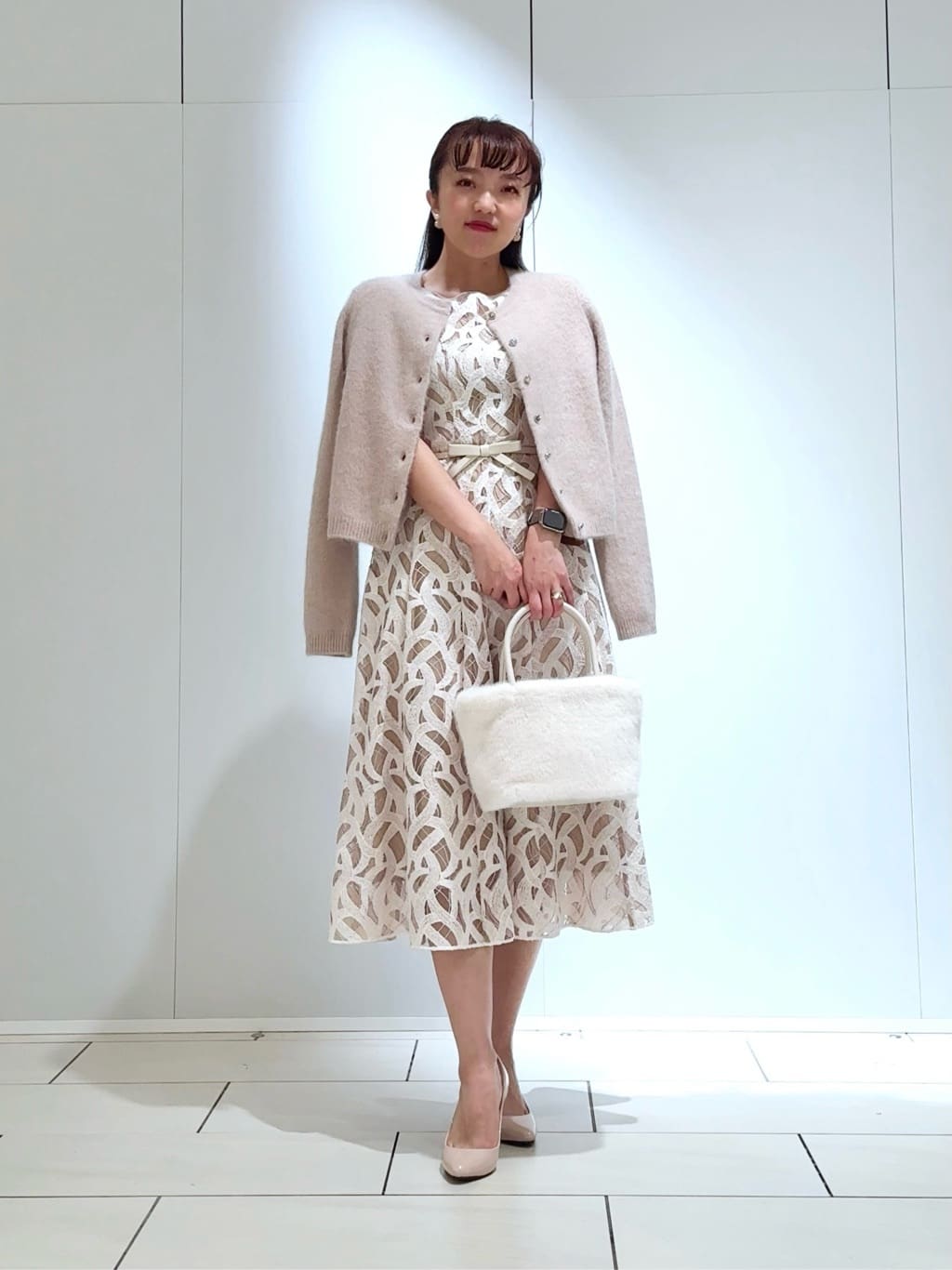 ANAYIのカスカータチュールフレア ワンピースを使ったコーディネート