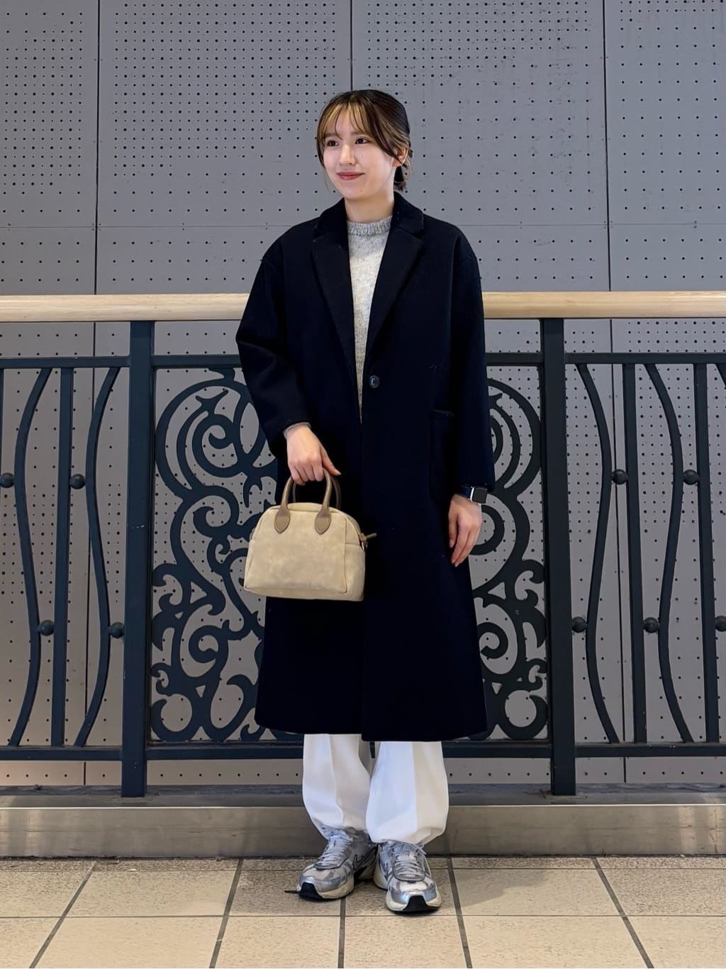 UNITED ARROWS LTD. OUTLETのニットメルトン チェスターコート を使ったコーディネート | Rakuten ...