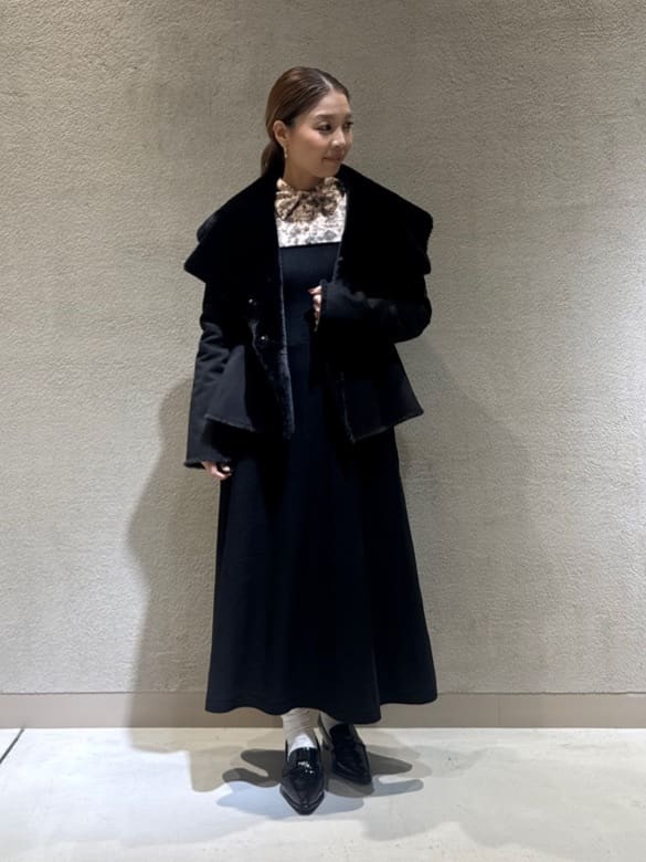 Vinの花柄ドッキングニットワンピースを使ったコーディネートを紹介します。｜Rakuten Fashion(楽天ファッション／旧楽天ブランドアベニュー)6488078