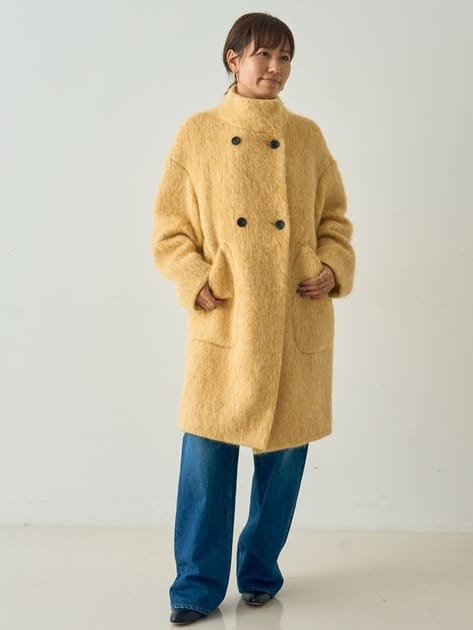DESIGNWORKS | アルパカ混モヘアシャギーコート | Rakuten Fashion