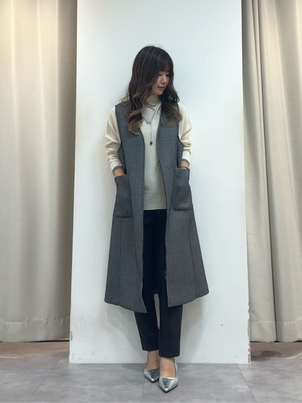 Laf…のウールツイードボンディングジャンスカを使ったコーディネート