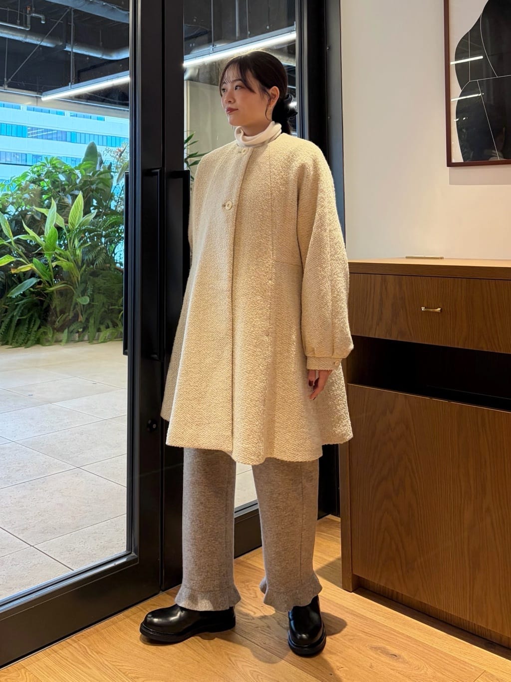 Steven Alan ノーカラージャケット XL Steven Alan＞クラック ライク ノーカラー ジャケット