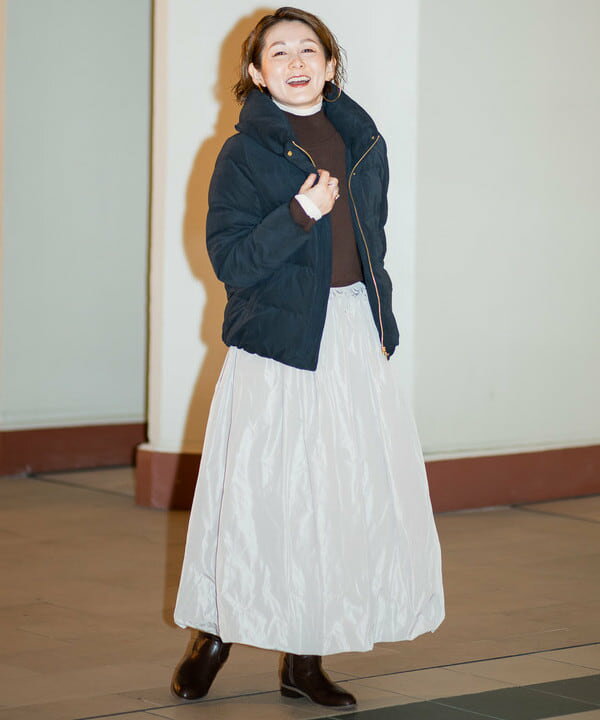 BEAMS HEARTのボリューム ネック ダウンジャケット (S,M) 25AW レディース アウター 上品 定番を使ったコーディネートを紹介します。｜Rakuten Fashion(楽天ファッション／旧楽天ブランドアベニュー)6492699