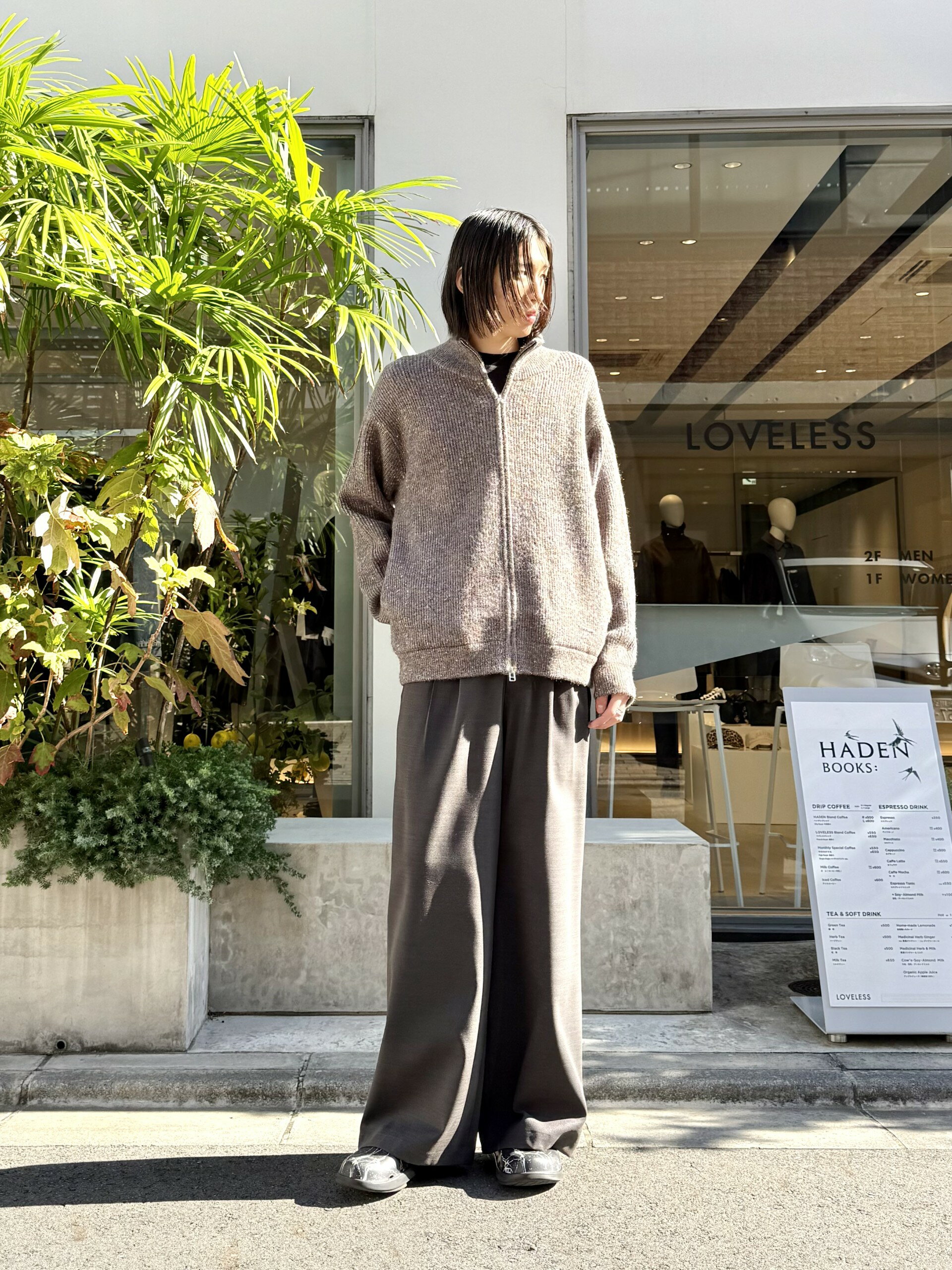 LOVELESSのブークレドライバーズニットを使ったコーディネートを紹介します。｜Rakuten Fashion(楽天ファッション／旧楽天ブランドアベニュー)6493977