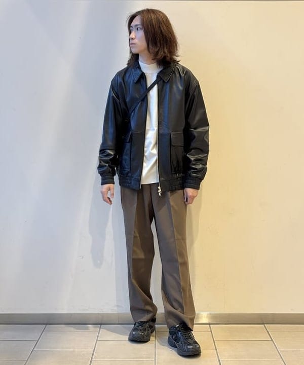 BEAMS HEARTのレザー ブルゾンを使ったコーディネートを紹介します。｜Rakuten Fashion(楽天ファッション／旧楽天ブランドアベニュー)6497500
