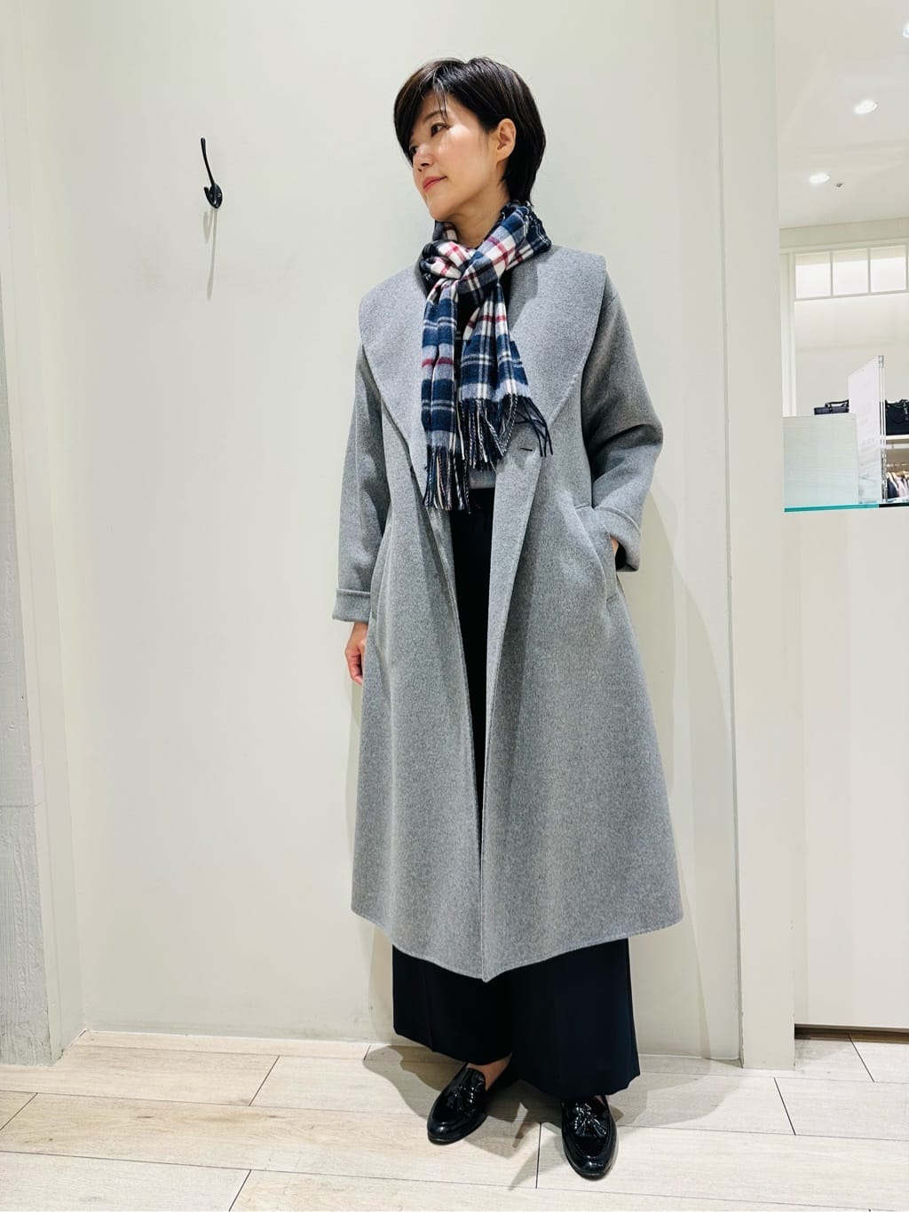 NEWYORKER L-SIZE | 【L】ウールナイロンリバー ショールカラーロング