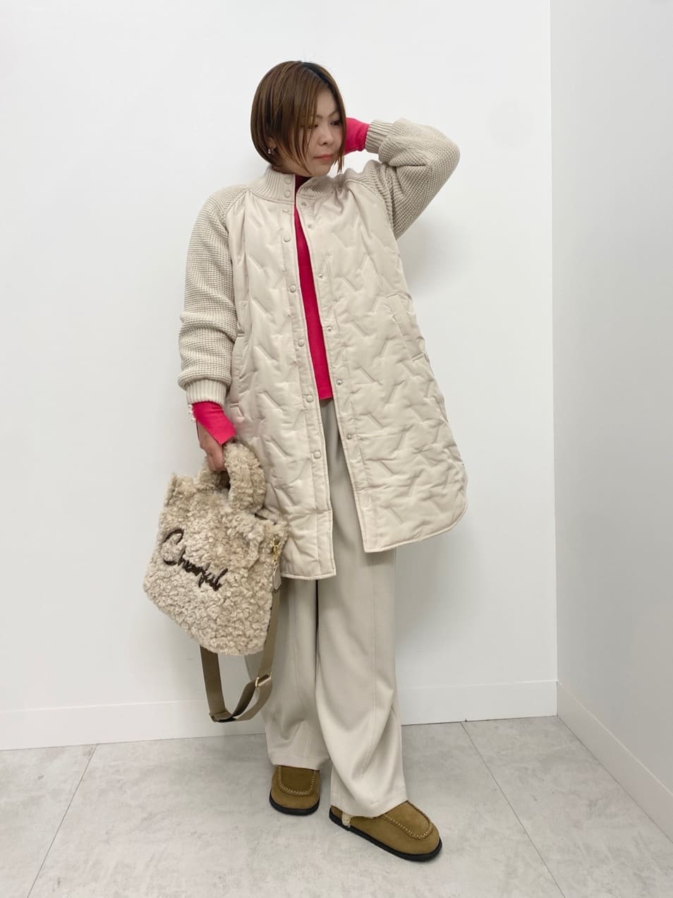 LASUDのポイントパールニットを使ったコーディネートを紹介します。｜Rakuten Fashion(楽天ファッション／旧楽天ブランドアベニュー)6502308