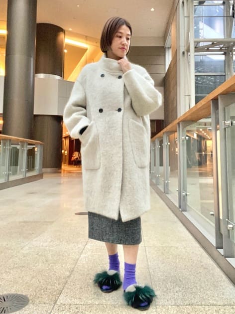 DESIGNWORKS | アルパカ混モヘアシャギーコート | Rakuten Fashion