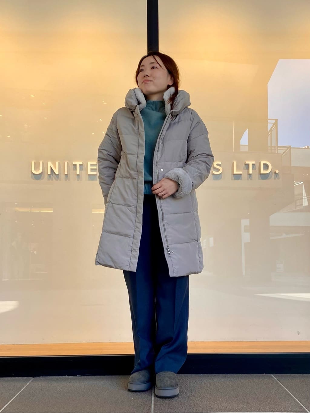 UNITED ARROWS LTD. OUTLETのコットンカシミヤ スムース ハイネックニット を使ったコーディネート | Rakuten ...