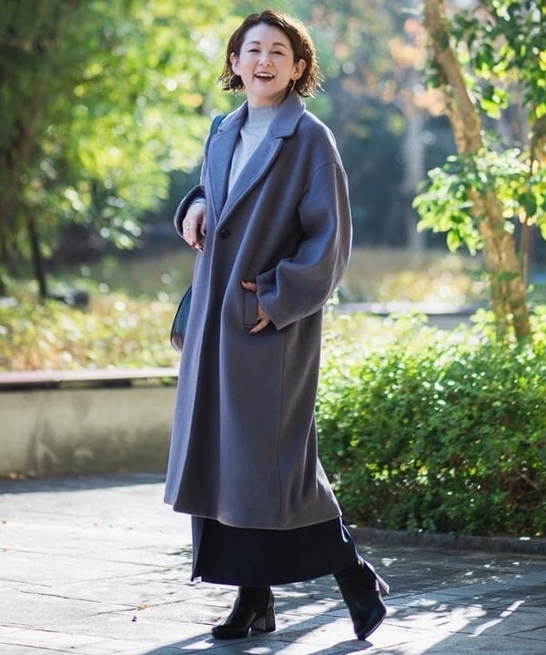 BEAMS HEARTのロング チェスターコートを使ったコーディネートを紹介します。｜Rakuten Fashion(楽天ファッション／旧楽天ブランドアベニュー)6504970