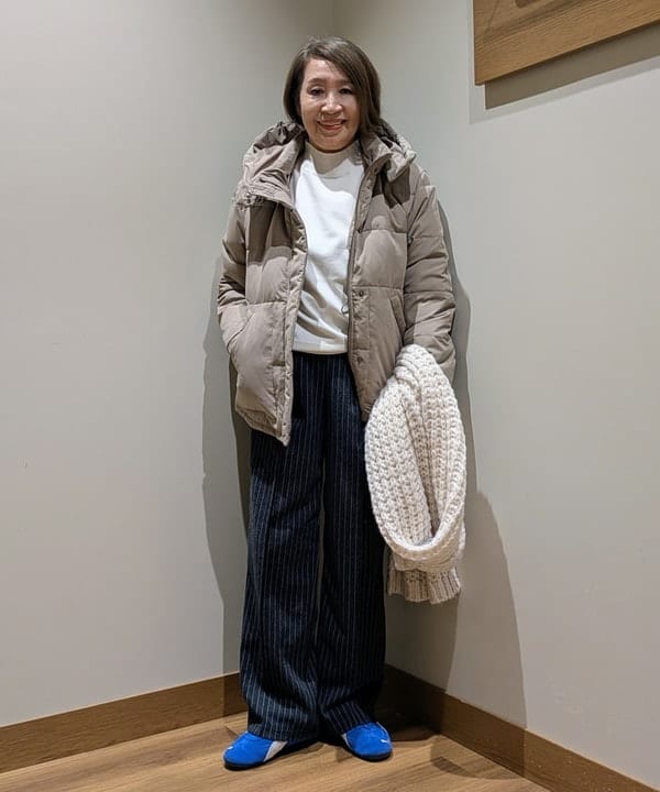 BEAMS HEARTのリバーシブル フード付き ダウン ジャケットを使ったコーディネートを紹介します。｜Rakuten Fashion(楽天ファッション／旧楽天ブランドアベニュー)6506501