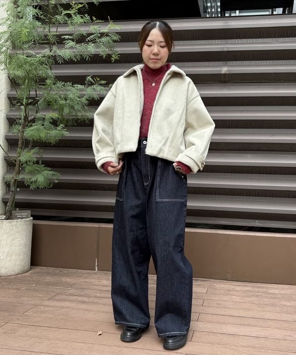 BEAMS HEARTのオーバー ワイド デニム パンツを使ったコーディネートを紹介します。｜Rakuten Fashion(楽天ファッション／旧楽天ブランドアベニュー)6508133