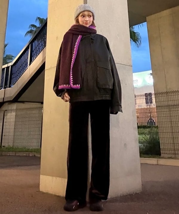 BEAMS HEARTのBEAMS HEART｜クラシック フェイクレザー ブルゾン｜メンズ アウター ジャケット｜合成皮革 リラックスフィット ヴィンテージ風｜秋冬を使ったコーディネートを紹介します。｜Rakuten Fashion(楽天ファッション／旧楽天ブランドアベニュー)6508138