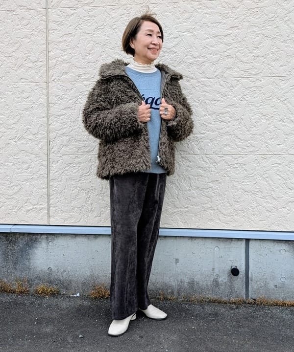 BEAMS HEARTのウェイビー ファー ブルゾンを使ったコーディネートを紹介します。｜Rakuten Fashion(楽天ファッション／旧楽天ブランドアベニュー)6510095