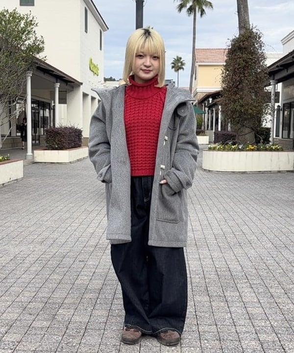 BEAMS HEARTのワッフル編み クロップド プルオーバー 25AW タートルネックを使ったコーディネートを紹介します。｜Rakuten Fashion(楽天ファッション／旧楽天ブランドアベニュー)6512301
