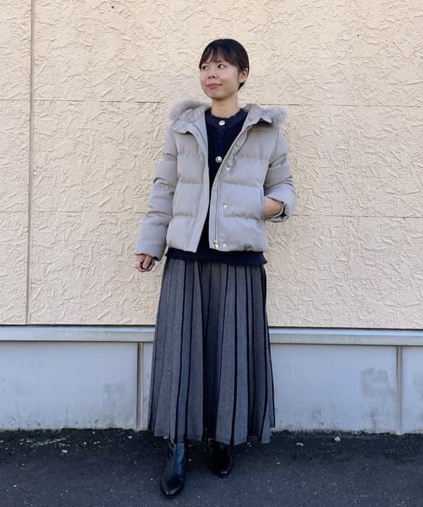 BEAMS HEARTの撥水 フェイクファー付き ショートダウンを使ったコーディネートを紹介します。｜Rakuten Fashion(楽天ファッション／旧楽天ブランドアベニュー)6513485