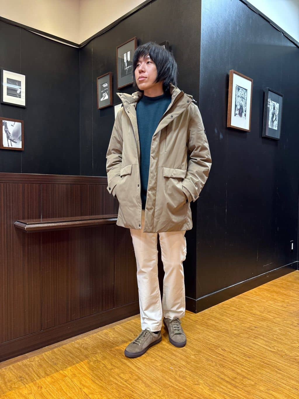 TAKEO KIKUCHIの【None Of Stress】ストレッチ ダウンブルゾンを使ったコーディネートを紹介します。｜Rakuten Fashion(楽天ファッション／旧楽天ブランドアベニュー)6514820