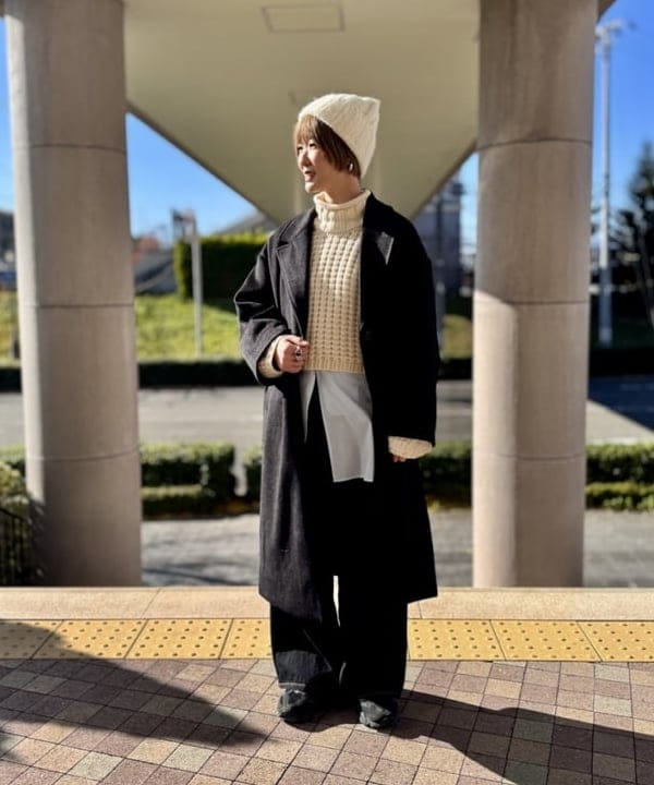 BEAMS HEARTのロング チェスターコートを使ったコーディネートを紹介します。｜Rakuten Fashion(楽天ファッション／旧楽天ブランドアベニュー)6515366
