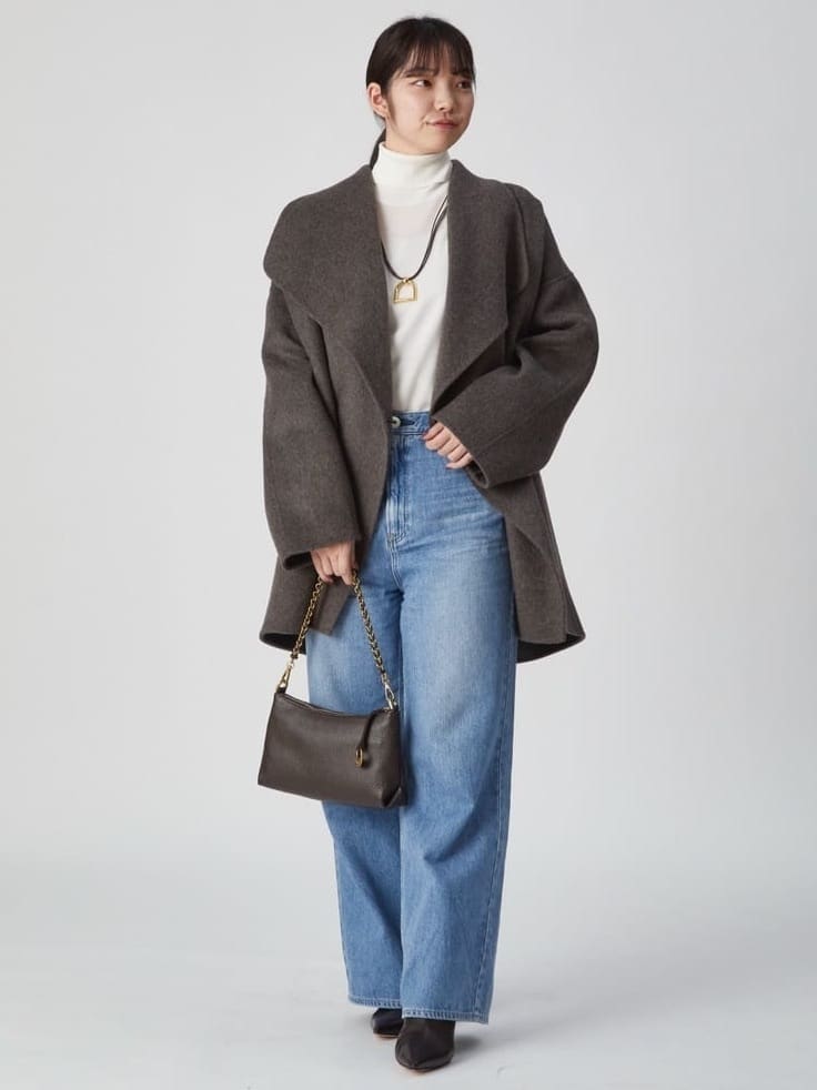 1er Arrondissementのスーパーファインウールボトルネックを使ったコーディネートを紹介します。｜Rakuten Fashion(楽天ファッション／旧楽天ブランドアベニュー)6516089