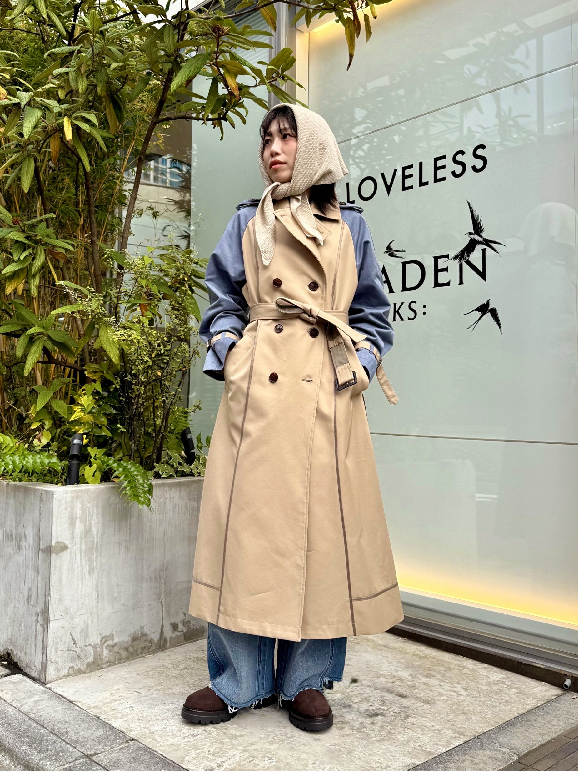 LOVELESSのブロッキングトレンチコートを使ったコーディネートを紹介します。｜Rakuten Fashion(楽天ファッション／旧楽天ブランドアベニュー)6517080