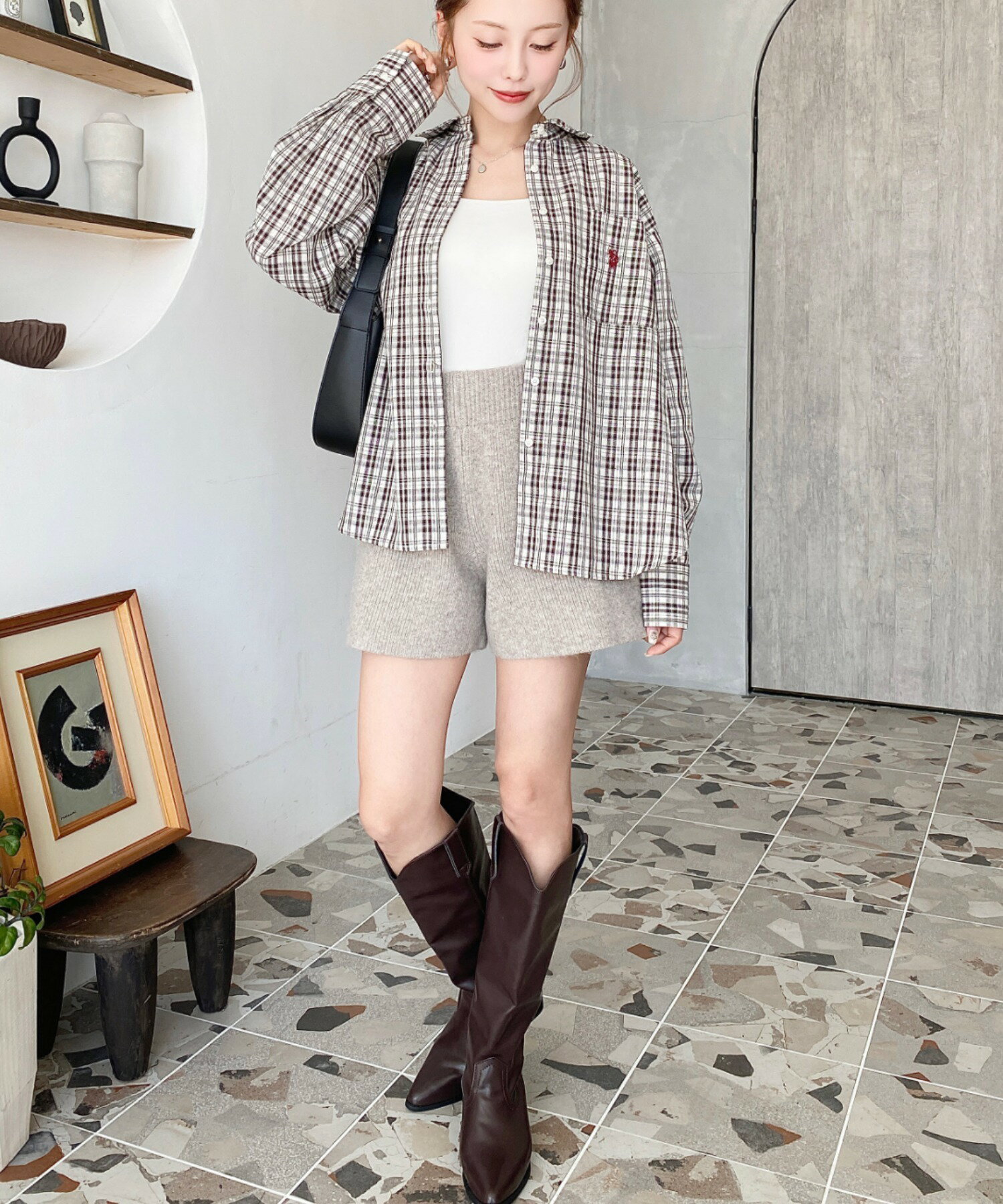moment+のU.S. POLO ASSN ワンポイント刺繍チェックシャツを使ったコーディネートを紹介します。｜Rakuten Fashion(楽天ファッション／旧楽天ブランドアベニュー)6517276