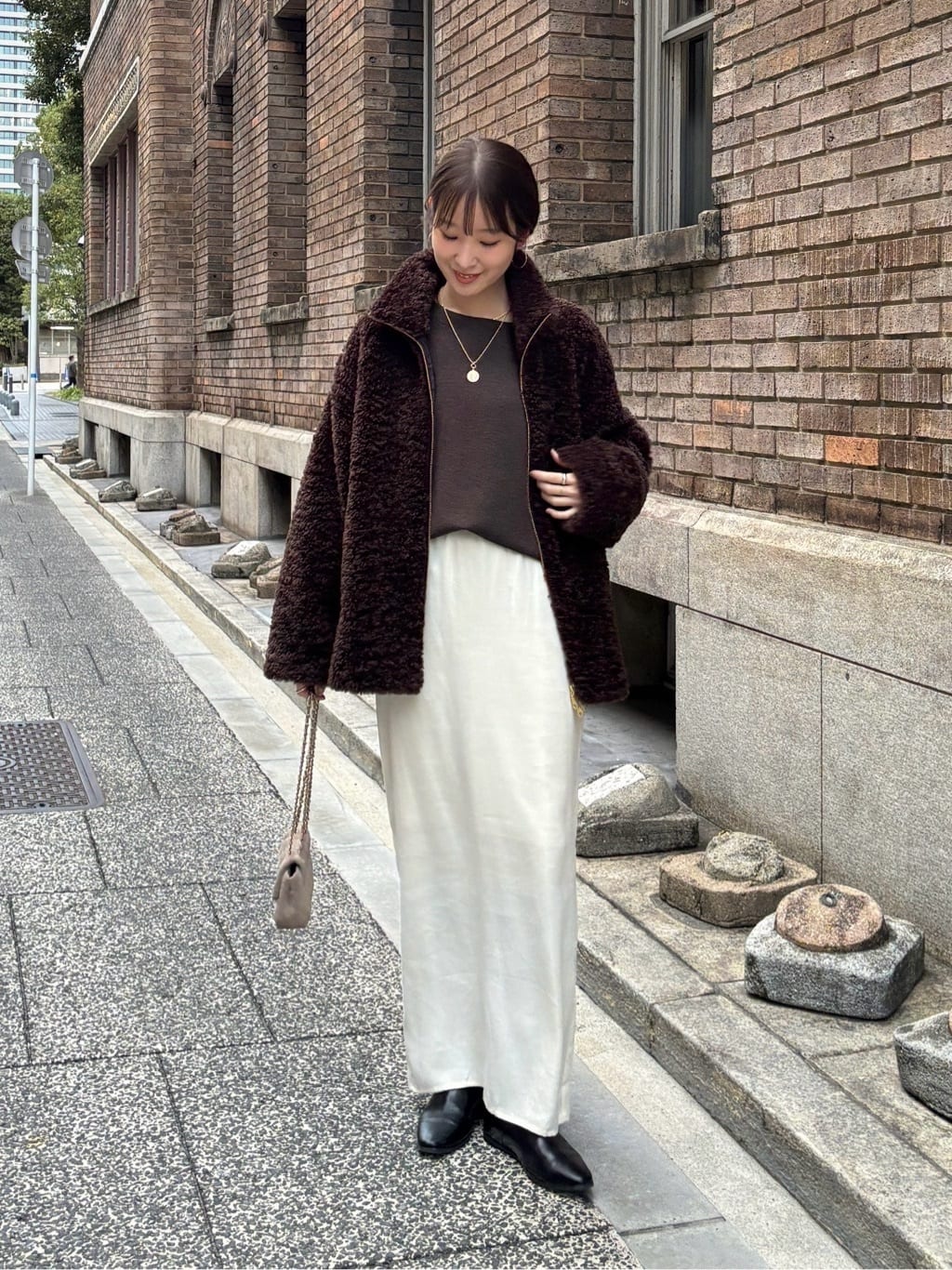 DOUDOUの【インフルエンサーOKOCHI企画】ボアブルゾンを使った