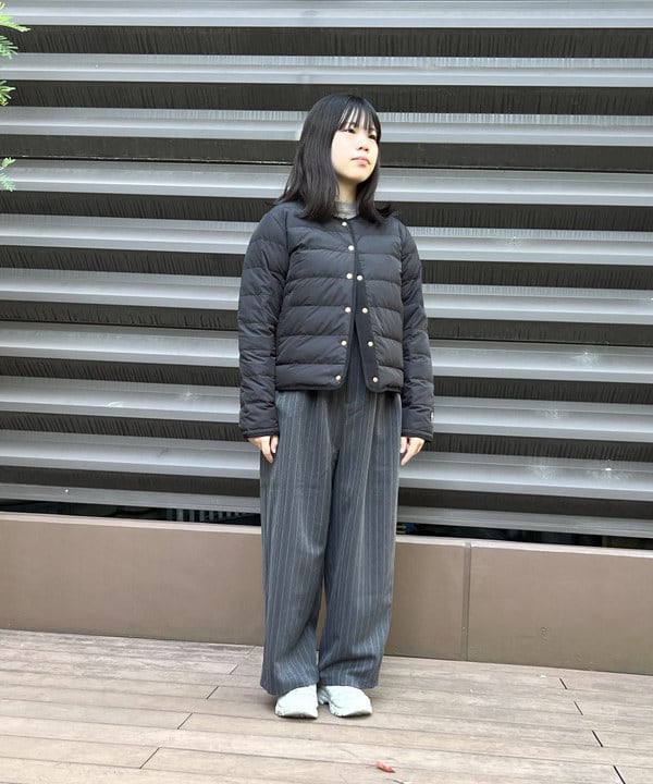 BEAMS HEARTのフレンチ ショートダウンジャケット （S～L) 25AW レディース インナーダウン ノーカラーを使ったコーディネートを紹介します。｜Rakuten Fashion(楽天ファッション／旧楽天ブランドアベニュー)6524642