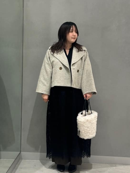 Vinのフェイクレザードロストワイドパンツを使ったコーディネートを紹介します。｜Rakuten Fashion(楽天ファッション／旧楽天ブランドアベニュー)6526634