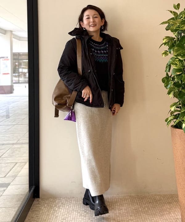 BEAMS HEARTのリバーシブル フード付き ダウン ジャケットを使ったコーディネートを紹介します。｜Rakuten Fashion(楽天ファッション／旧楽天ブランドアベニュー)6527464