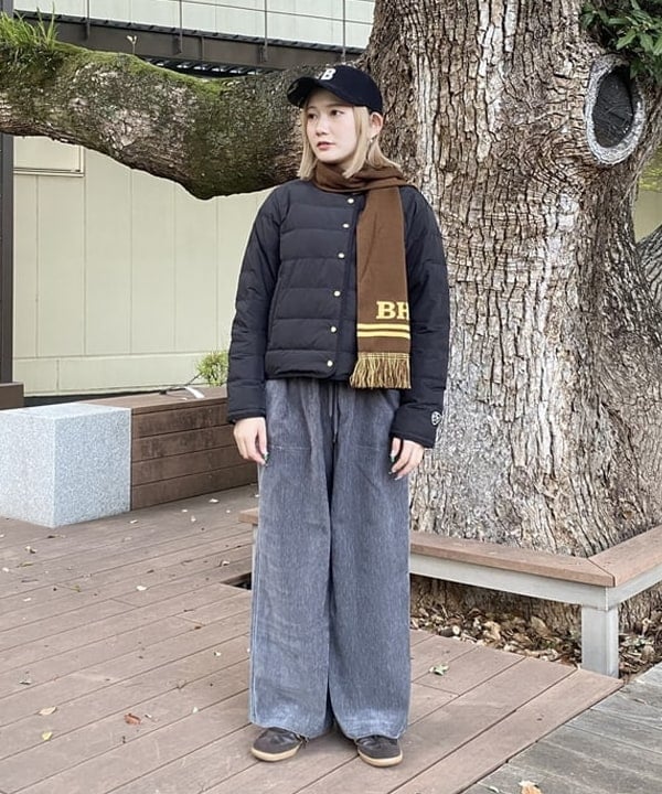 BEAMS HEARTのフレンチ ショートダウンジャケット （S～L) 25AW レディース インナーダウン ノーカラーを使ったコーディネートを紹介します。｜Rakuten Fashion(楽天ファッション／旧楽天ブランドアベニュー)6530033