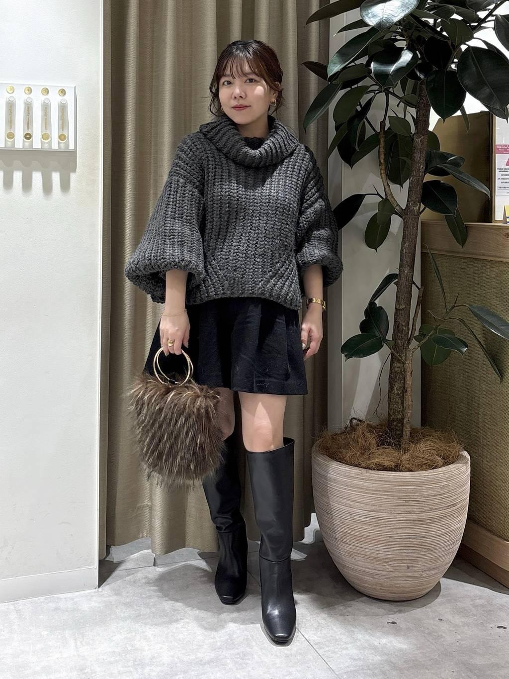 mysty womanのローゲージザックリ編みタートルを使ったコーディネートを紹介します。｜Rakuten Fashion(楽天ファッション／旧楽天ブランドアベニュー)6531052