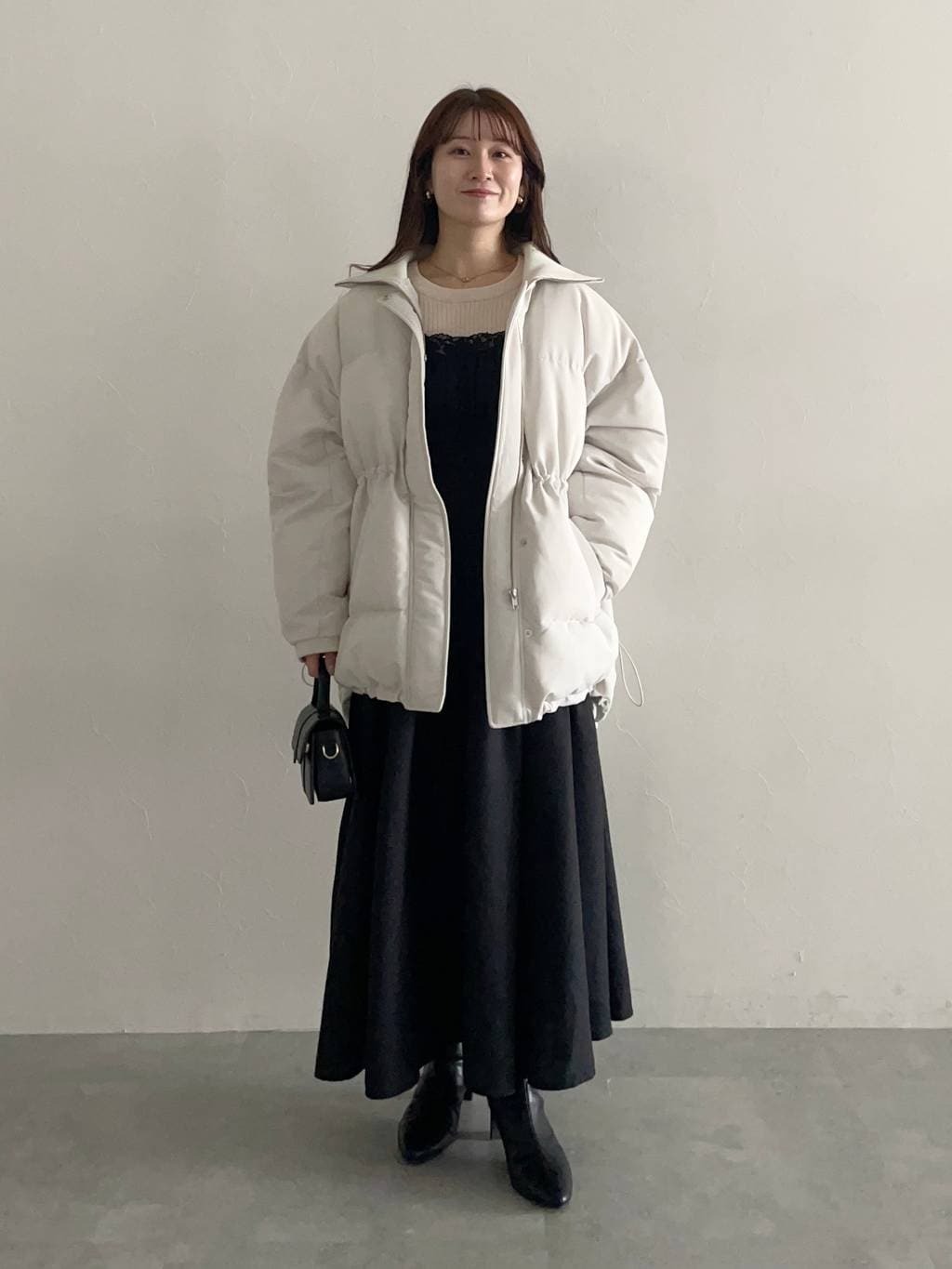 mysty womanのリブネック中綿ブルゾンを使ったコーディネートを紹介します。｜Rakuten Fashion(楽天ファッション／旧楽天ブランドアベニュー)6531053