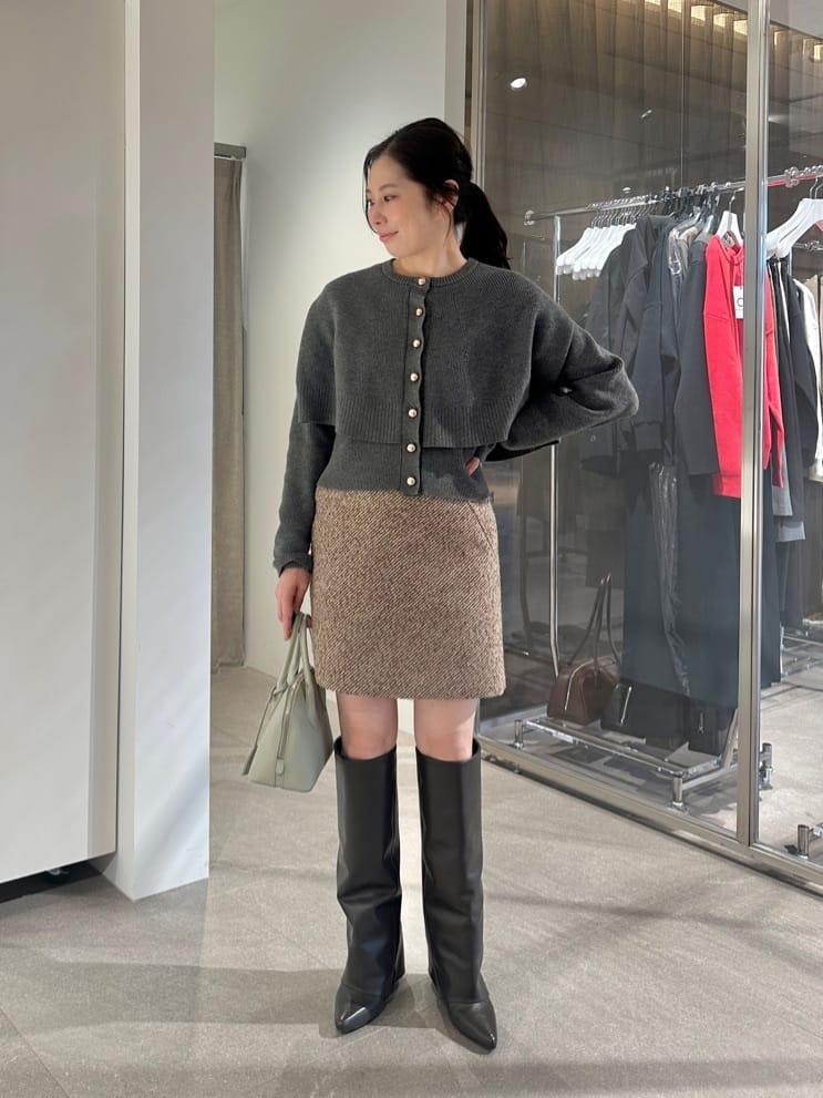EMMEL REFINES EM ツィードライクボンディング ミニスカート S UNITED ARROWS LTD. OUTLET | <EMMEL REFINES>EM ツィードライク
