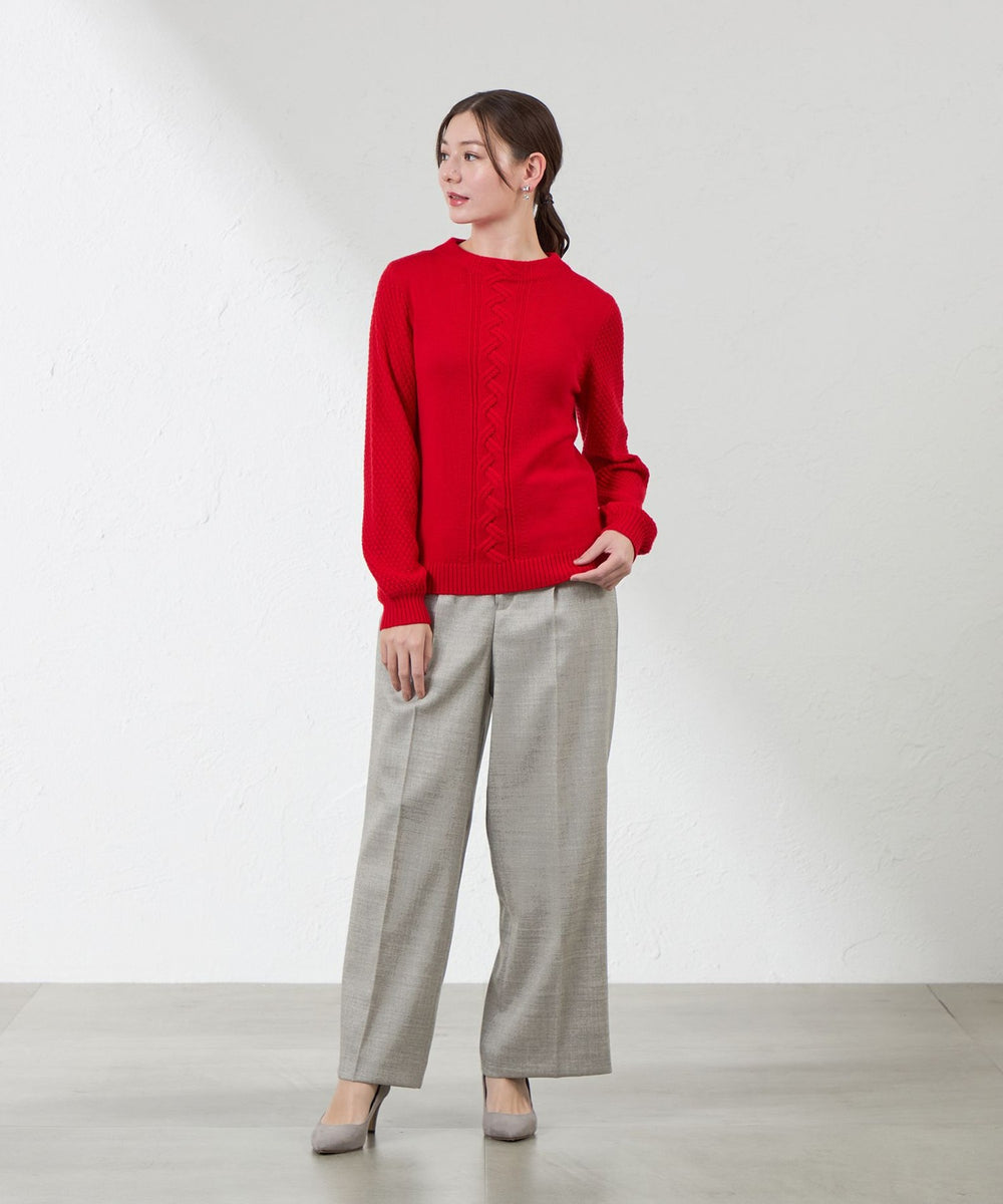 AMACAのウォッシャブルウールケーブルニットを使ったコーディネートを紹介します。｜Rakuten Fashion(楽天ファッション／旧楽天ブランドアベニュー)6534212