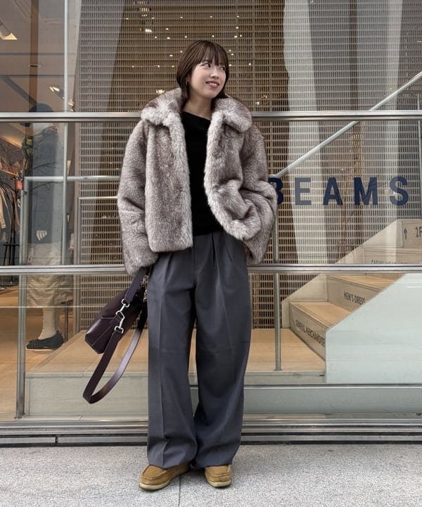 Demi-Luxe BEAMSのレーヨン ポリエステル オフショルダー プルオーバー