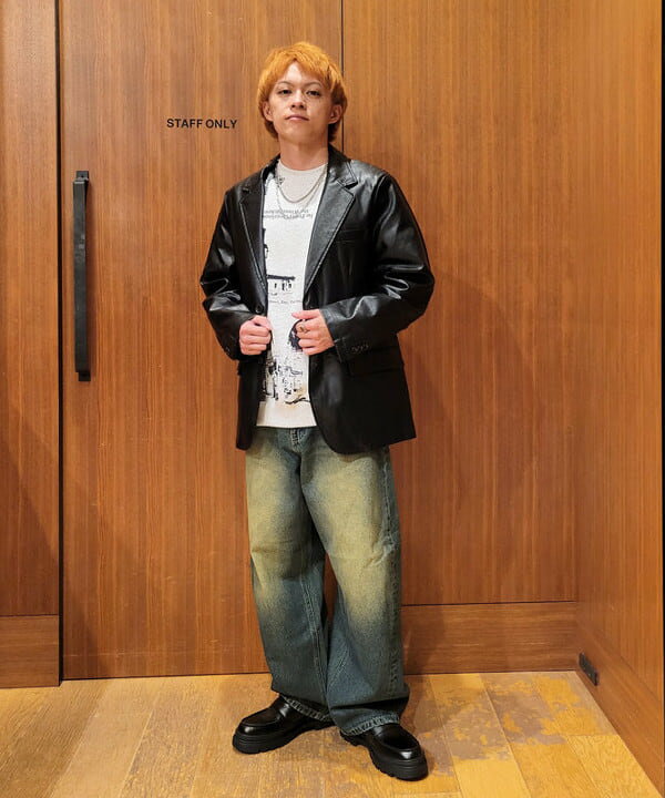 BEAMS HEARTのフェイクレザー ジャケットを使ったコーディネートを紹介します。｜Rakuten Fashion(楽天ファッション／旧楽天ブランドアベニュー)6536329