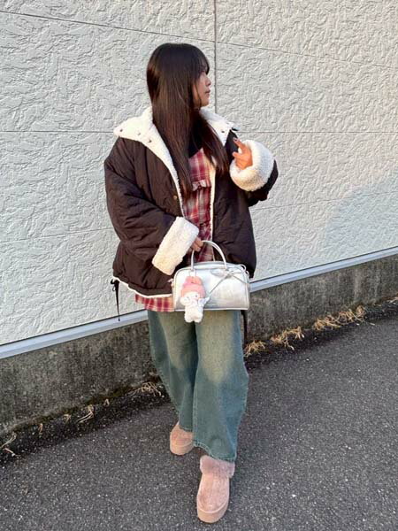 AS KNOW AS plusの♪『リバーシブル』 ボアキルティング スタンドカラーコートを使ったコーディネートを紹介します。｜Rakuten Fashion(楽天ファッション／旧楽天ブランドアベニュー)6537634