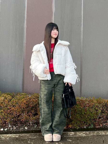 AS KNOW AS plusの♪『フェイクダウン』散りばめリボン 2WAYビッグ衿 ボリューム中綿ブルゾンを使ったコーディネートを紹介します。｜Rakuten Fashion(楽天ファッション／旧楽天ブランドアベニュー)6537637