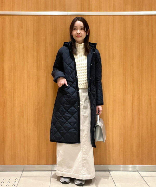 BEAMS HEARTの【3サイズ展開/中綿/あったか/発熱素材/撥水】フード キルティング コート 25AW キルトコート 冬アウター フード取り外し可を使ったコーディネートを紹介します。｜Rakuten Fashion(楽天ファッション／旧楽天ブランドアベニュー)6539779