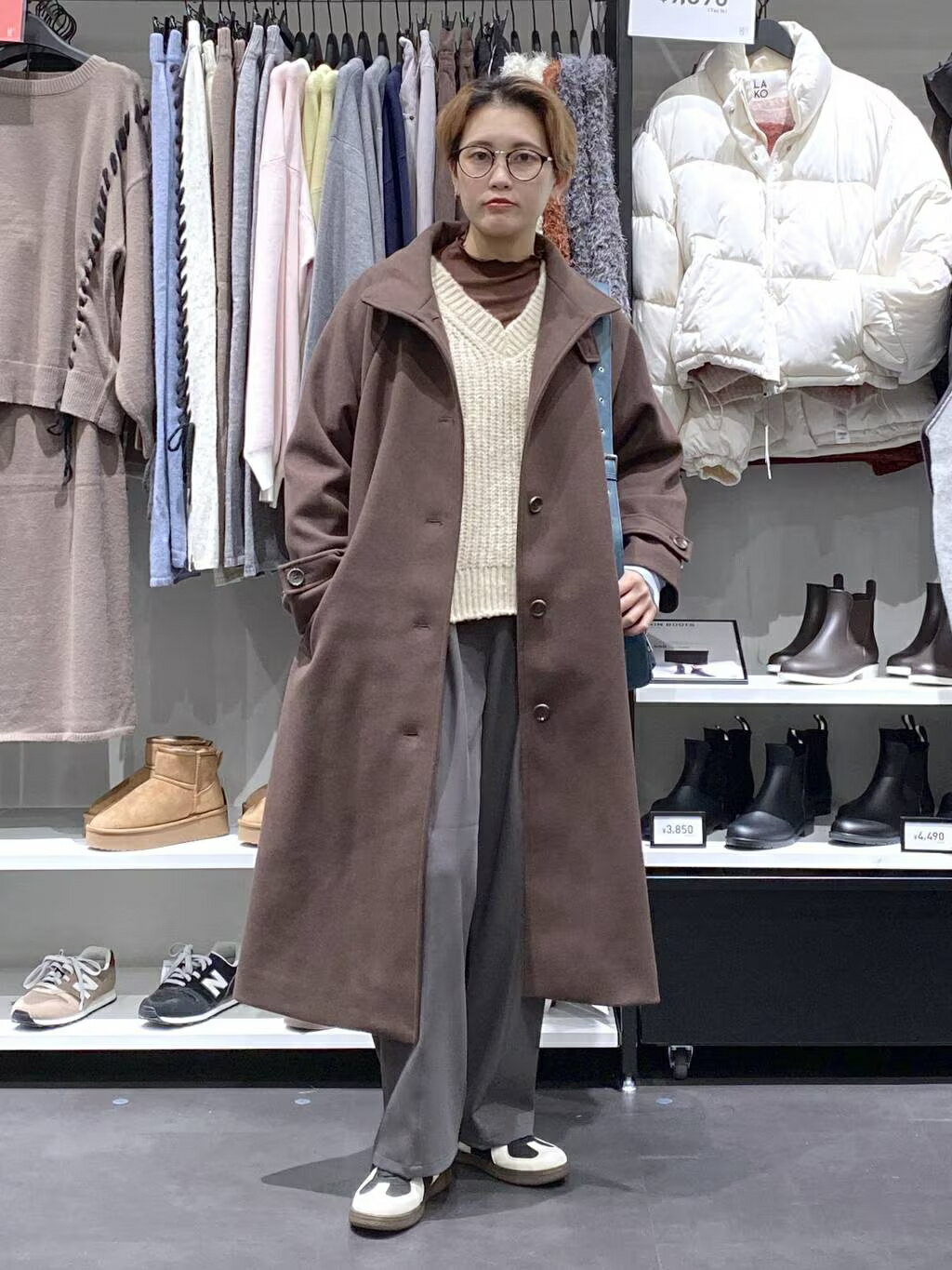 LAKOLEのウーリーテックスタンドコートを使ったコーディネートを紹介します。｜Rakuten Fashion(楽天ファッション／旧楽天ブランドアベニュー)6541439