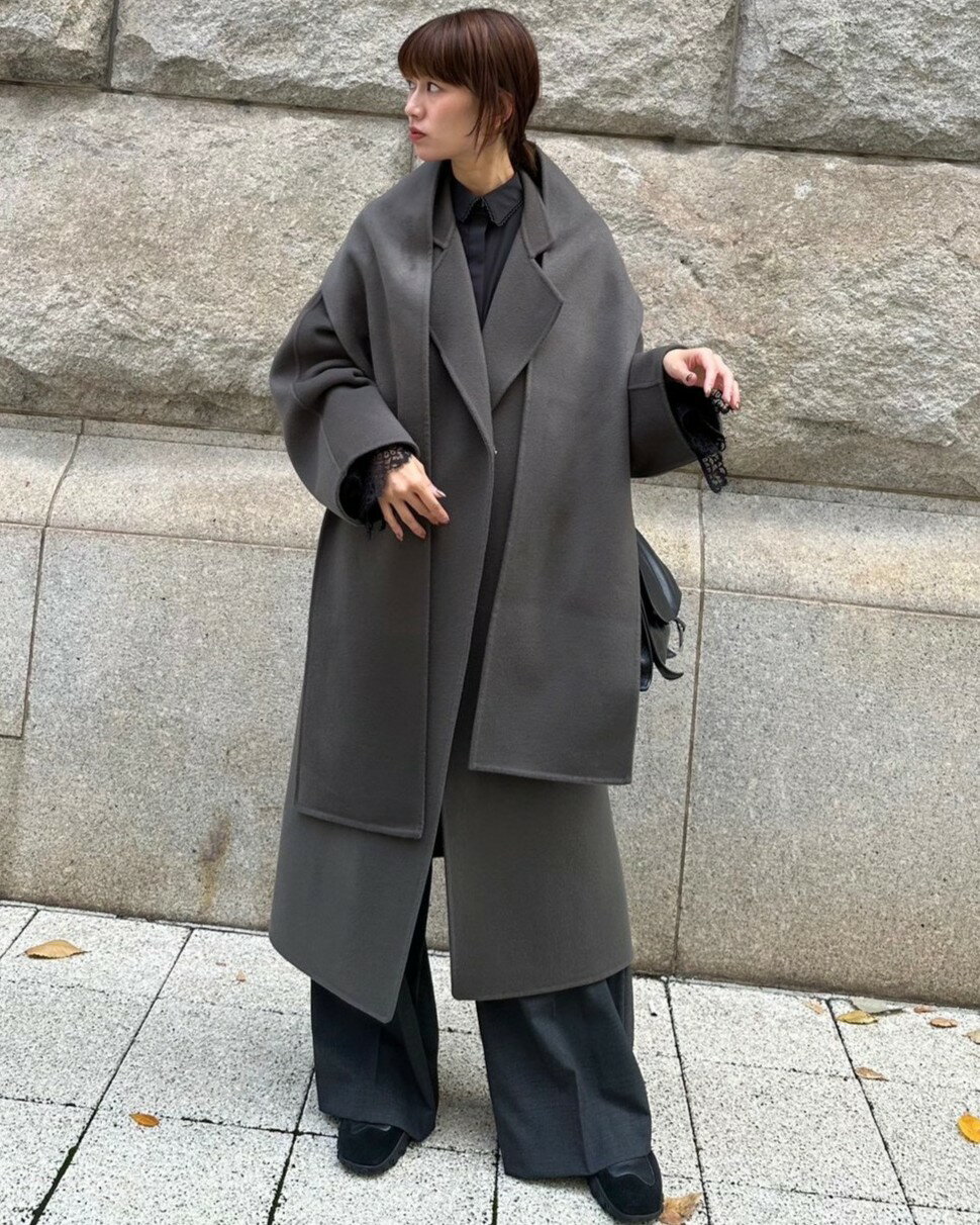 LE CIEL BLEU | ダブルフェイスラップコート/Double Face Wrap Coat