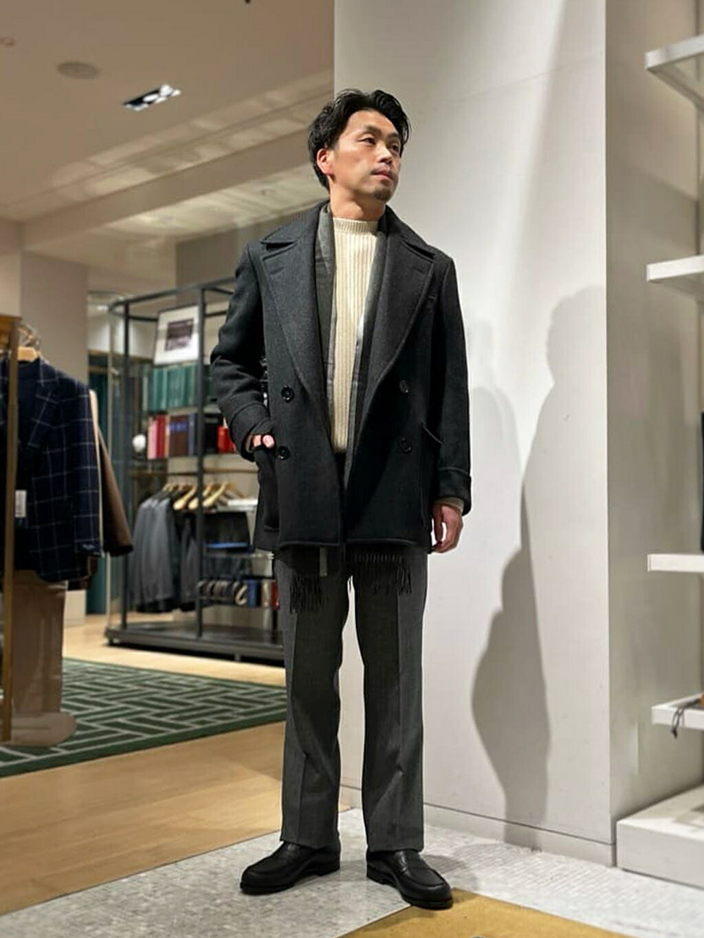 TOMORROWLAND | ウールカシミヤシルク リブクルーネックプルオーバー