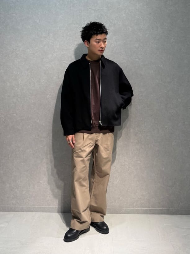 Beauty&Youth ショートビーバー リバー ブルゾン ベージュ M ショート