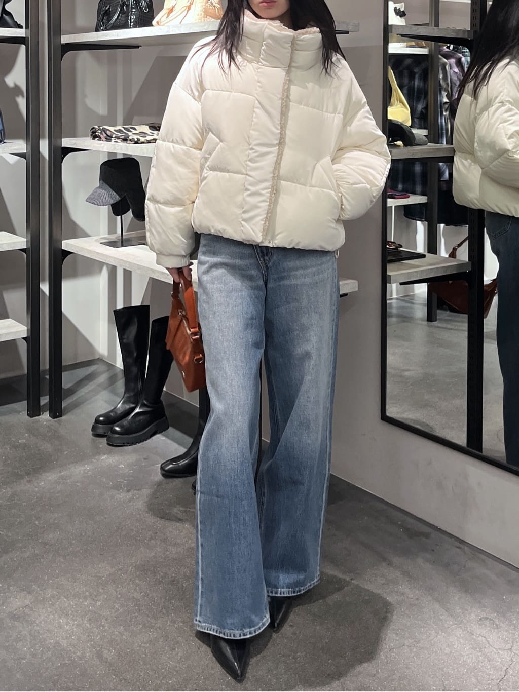 moussyのSTAND COLLAR PUFFER ジャケットを使ったコーディネート 