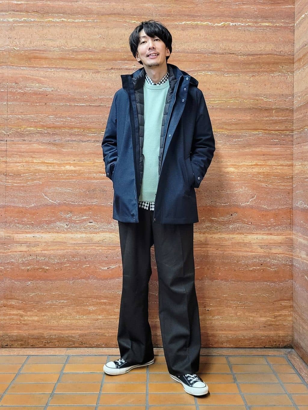 TAKEO KIKUCHIの【3WAY】ドビー ダウンライナー付ブルゾンを使ったコーディネートを紹介します。｜Rakuten Fashion(楽天ファッション／旧楽天ブランドアベニュー)6548146