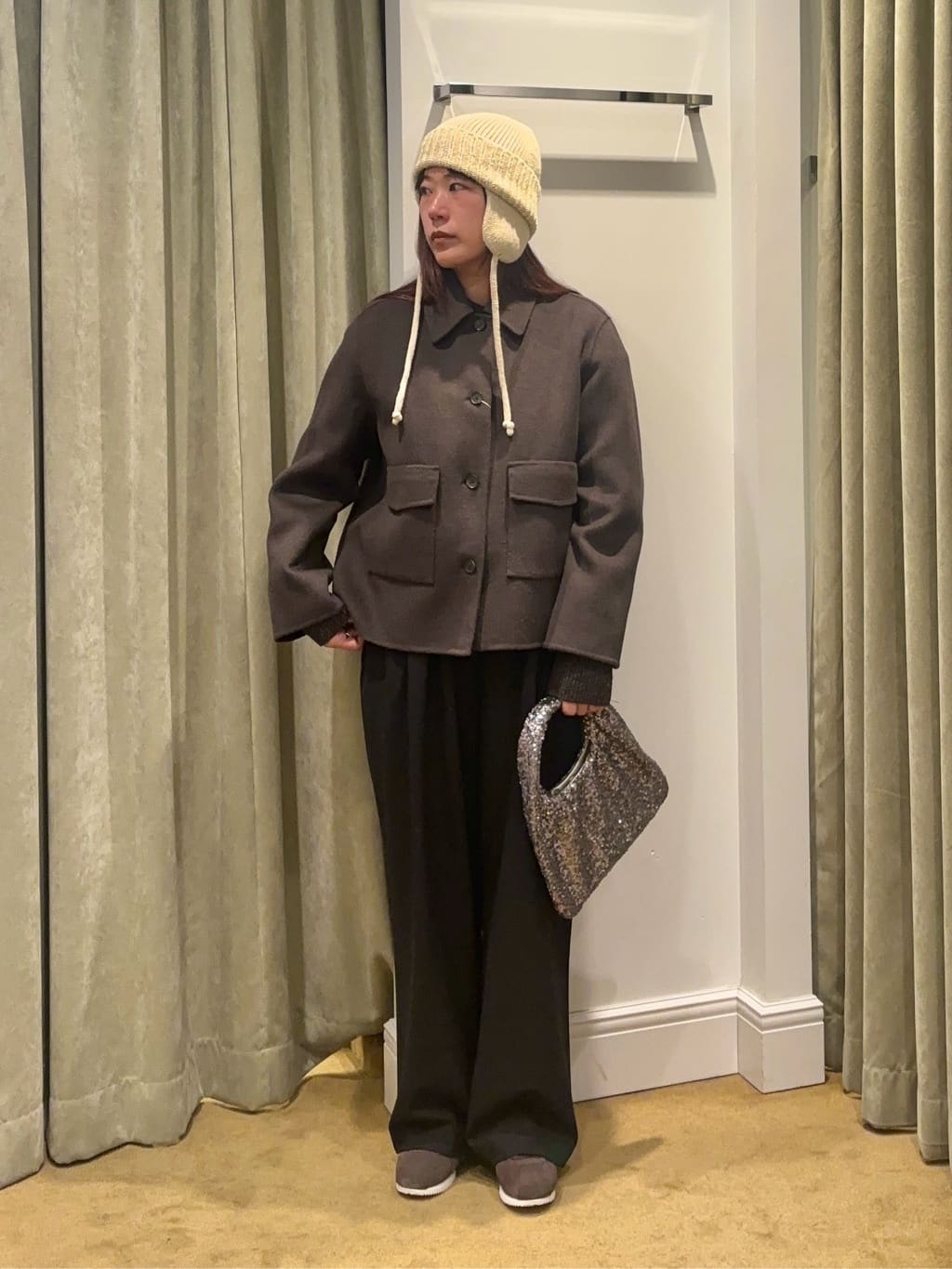 BEAUTY&YOUTH UNITED ARROWSのウールブレンド シルクネップ ニットプル